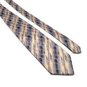 Aldolfo Mens Necktie Accessory Office Work Casual Dad Gift Designer Silver Tan